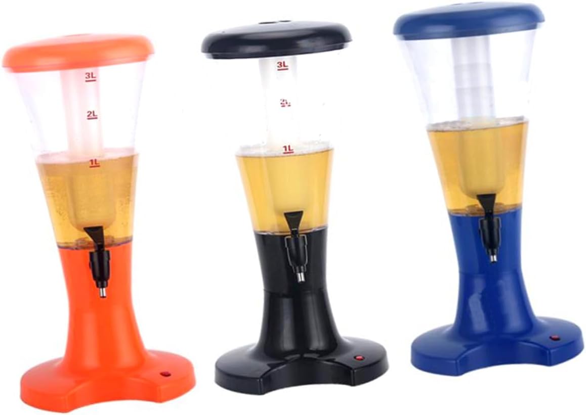 Wine Beer Tower Dispenser l Juice Dispenser Stand Led Lights Multi-use for Cold Drinks Beer Tea