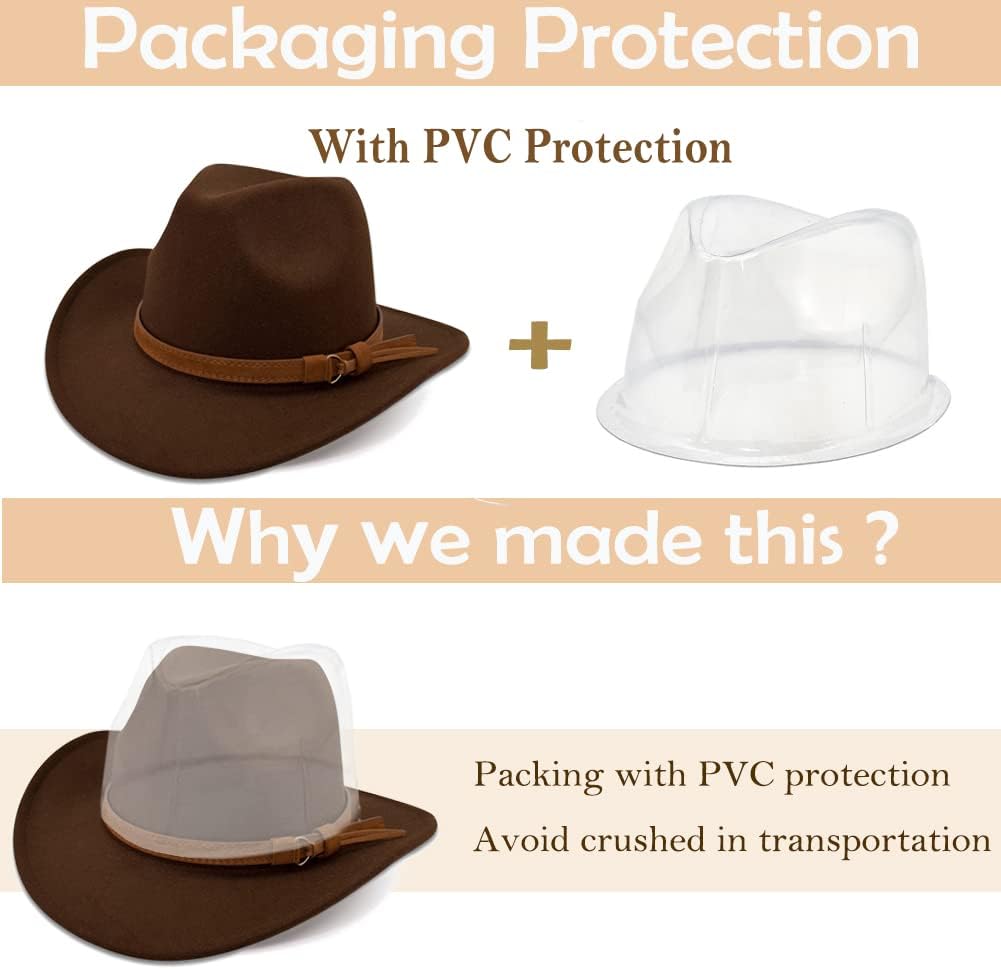 Western Cowboy Hat Wide Brim Outdoor Fedora Hat - Image 6