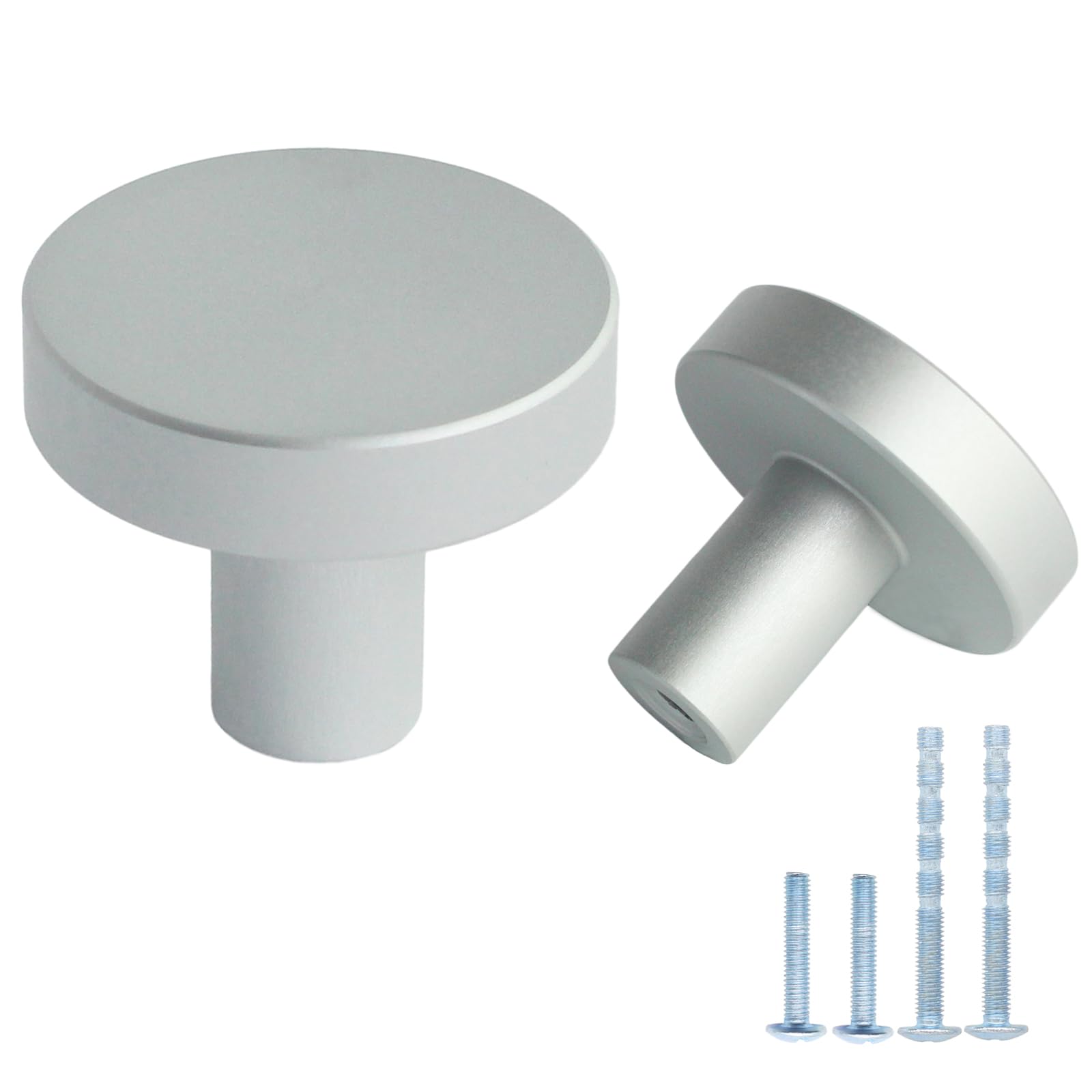 HANIHUA 5 Pack Kitchen Cabinet Knobs, Solid Dresser Knobs Drawer Knobs for Cabinets, Single Hole Metal Knob for Cabinets and Drawers Hardware Round