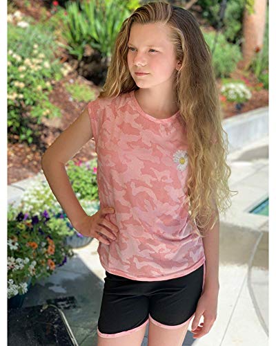 Image of Girls Short Sets with Athletic Shorts and Workout Tops Quick Dry Athletic Clothing Sets 6-13 Years