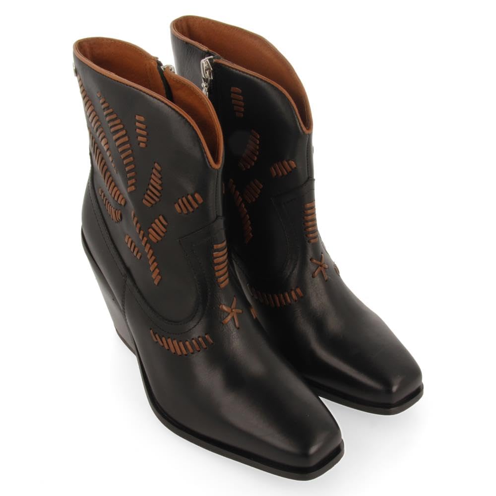 GIOSEPPO Botines Cowboy Bordado Piel RAJEC