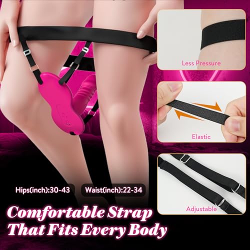 Image of Riding Grinding Thrusting Dildo with Vibrating Clitoral Vibrator, Strap On Wearable Dildo Sex Machine, Women Couples Adult Sex Toys Games, App Remote Control G Spot Anal Dildo, BDSM Female Sex Toy