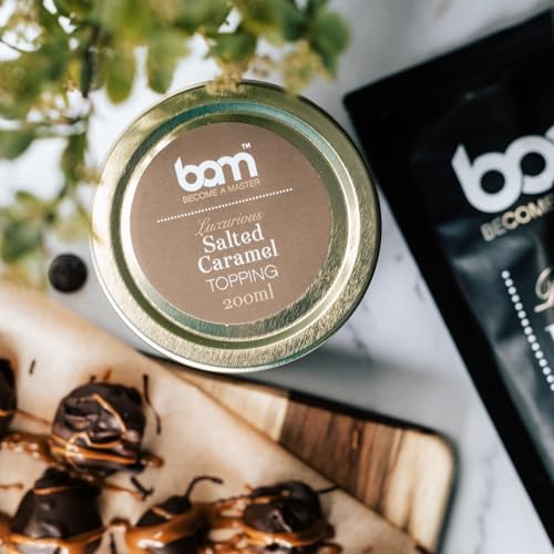 BAM Cremige Topping, 200 ml, Heiß- und Kaltzubereitung, glatt und cremig, Backen zu Hause oder Profi (Gesalzenes Karamell)