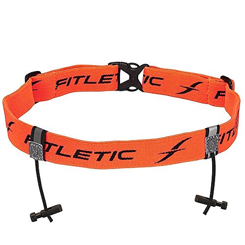 FITLETIC RaceI ゼッケンホルダー付きランニングウエストベルト RN-01 ORG/BLK Free