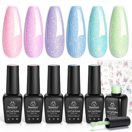Set de 6 esmaltes en gel reflectantes y brillantes miniatura 6