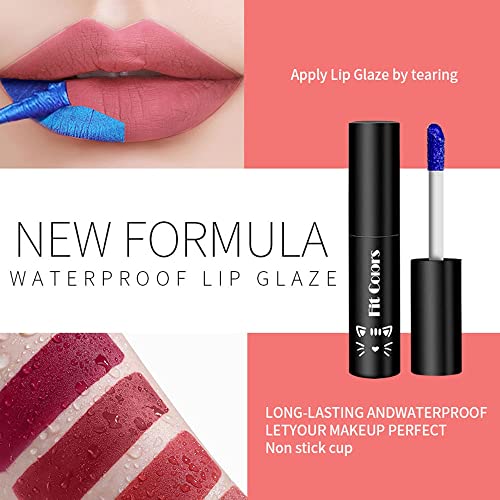 Peel And Reveal Lip Stain Kit, 5 Colors Long Lasting Peel Off Lip Stain Lip Tint, Tattoo Color Lip Gloss Waterproof Liquid Lipstick Non-Stick Cup Lip Stain Tint Lip Makeup With 5Ml Empty Spray Bottle #TOP3