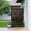 61" H x 38" W No Dig Wood Privacy Screen Fence Panel, Outdoor Decorative Privacy Wall, Freestanding Room Divider for Patio Garden, Hide Trash Cans & AC Units (Coffee, 5FT)