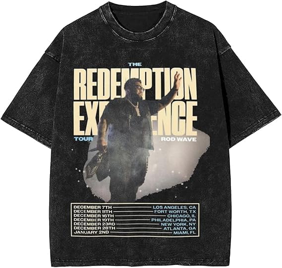Shirt Music Vintage Wash Merch Tshirt Novelty Loose Tees for Women Men