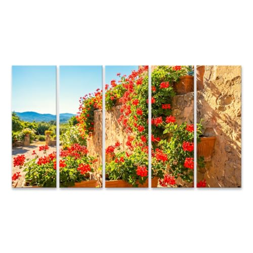 Tableau sur toile géranium vivant islandburner XXL la solution pour illuminer un mur vide