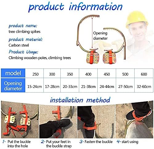 Adjustable Electrician Climbing Shoes with Secure Spikes - Professional Non-Slip Lineman Tree Climbing Footwear for Utility Pole Maintenance & Safety - 2