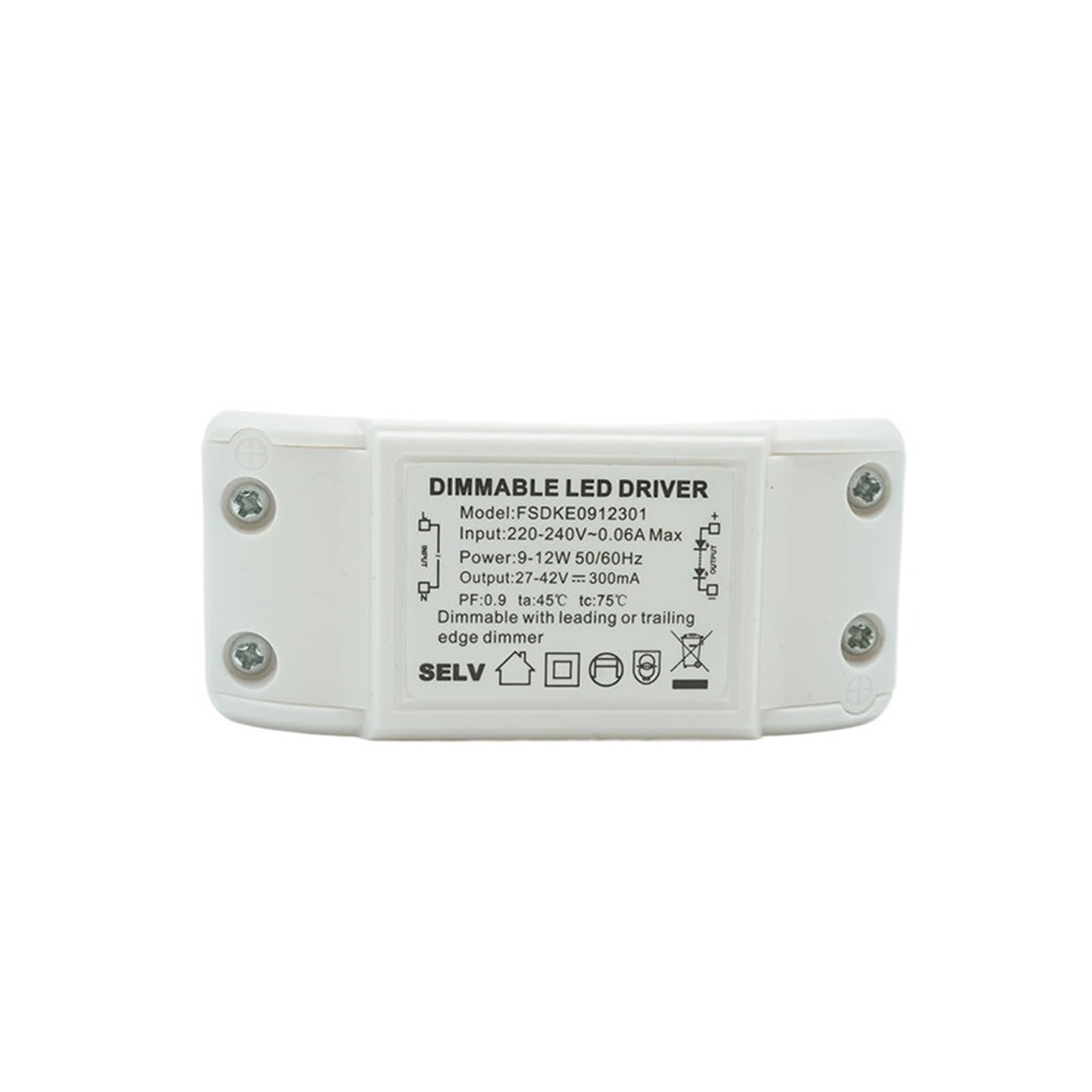 Triac alimentation variable FSDKE0912301 résout le sifflement et clignotement des downlights