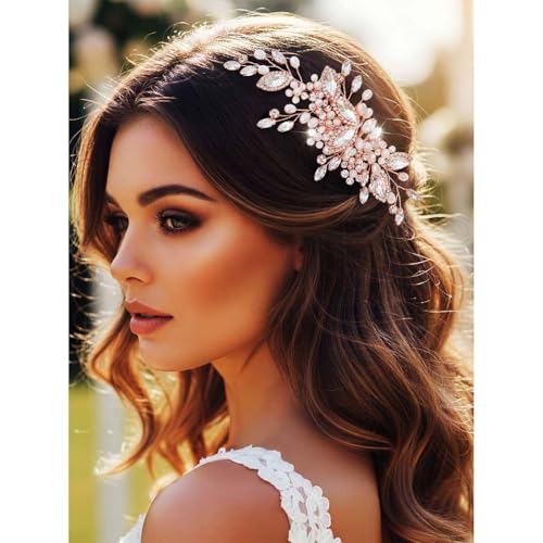 GORAIS Bridal hair Comb Wedding Hair Pieces Hair Clips for Brides