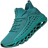 KUXIE Mens Running Shoes Athletic Casual Walking Shoes Fashion Sneakers (Cyan-Blue,...