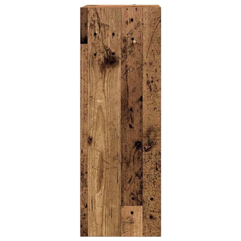 Set di 8 mobili per TV, montaggio a parete, effetto legno anticato, credenza con vano portaoggetti, sospesa e salvaspazio, per soggiorno, camera da letto, angolo gaming