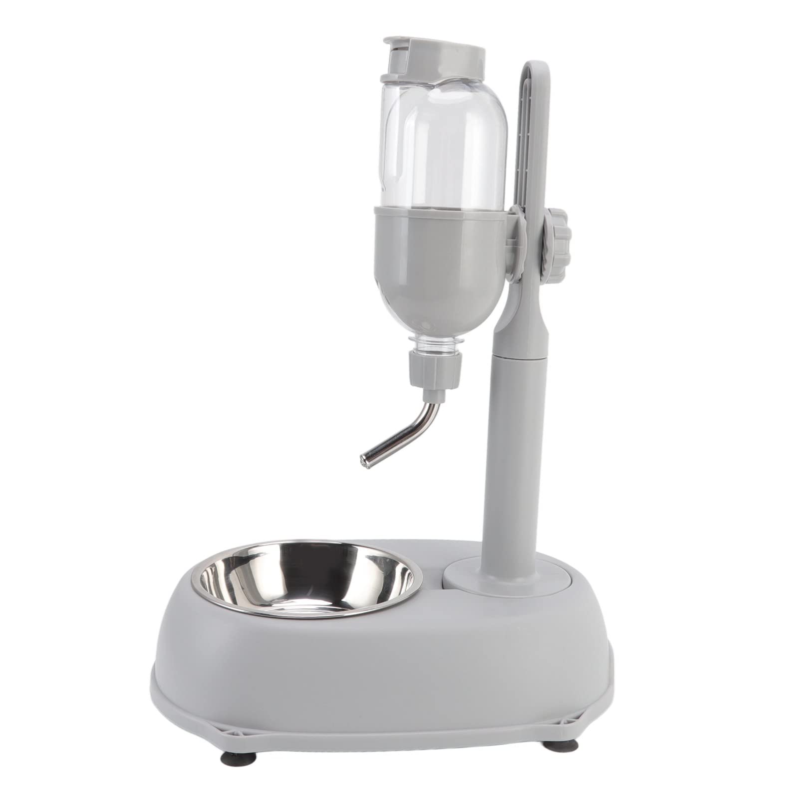 Distributeur d'eau pour animaux de compagnie, hauteur réglable 3 niveaux, bol avec bouteille anti-goutte 500 ml, récipient amovible sans BPA pour chats et petits chiens, fontaine
