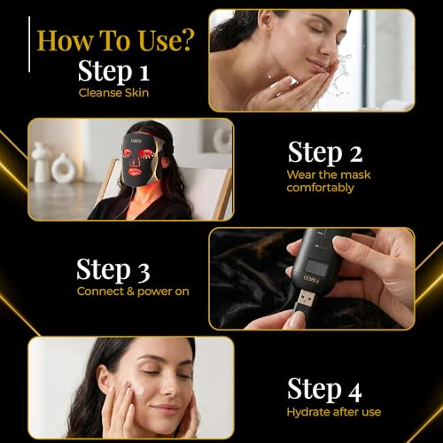 Image of LED Red Light Therapy Mask for Face, FDA-Cleared 630nm Red, 850nm Near-Infrared & 415nm Blue Light, 324 LED Chips, 3 Modes, 5 Intensity Levels, Remote Controller - At-Home Skin Care Device