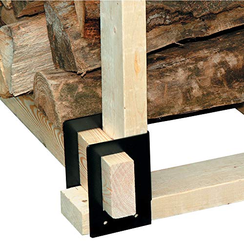 Log Bracket Steel Blk/4 #TOP27