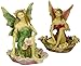 Design Toscano Fairy of Acorn Hollow Statue Set of Red and Green, Multicolored