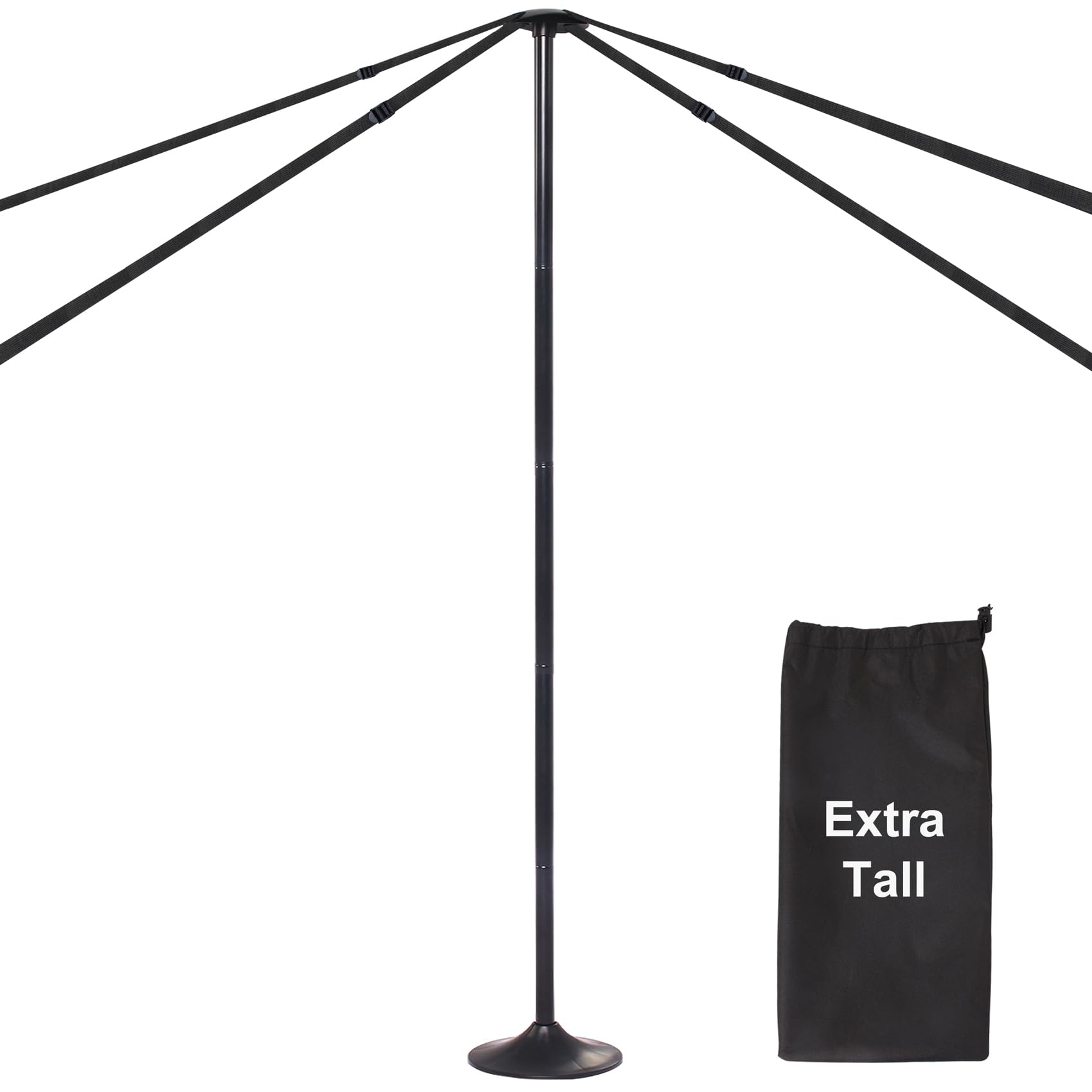 Explore Land Adjustable Boat Cover Support Pole 5 Pieces with Straps for V Hull, Jon and Pontoon Boat (Exter Tall)