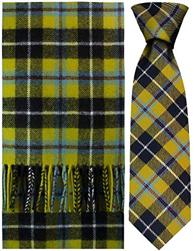 Coffret cadeau écharpe et cravate au motif tartan de Cornouailles