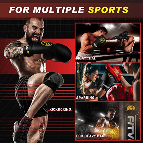 Fitven Boxing Gloves Punching Bag Kickboxing Gloves For Men And Women-14Oz Yellow #TOP6