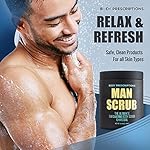 Body Prescriptions Men’s Exfoliating Body Scrub – Ultimate Skin Cleansing Wash in Jar with Twist-Top Lid, For All Skin Types, 21 Ounce (Pack of 1), Charcoal - Image 2