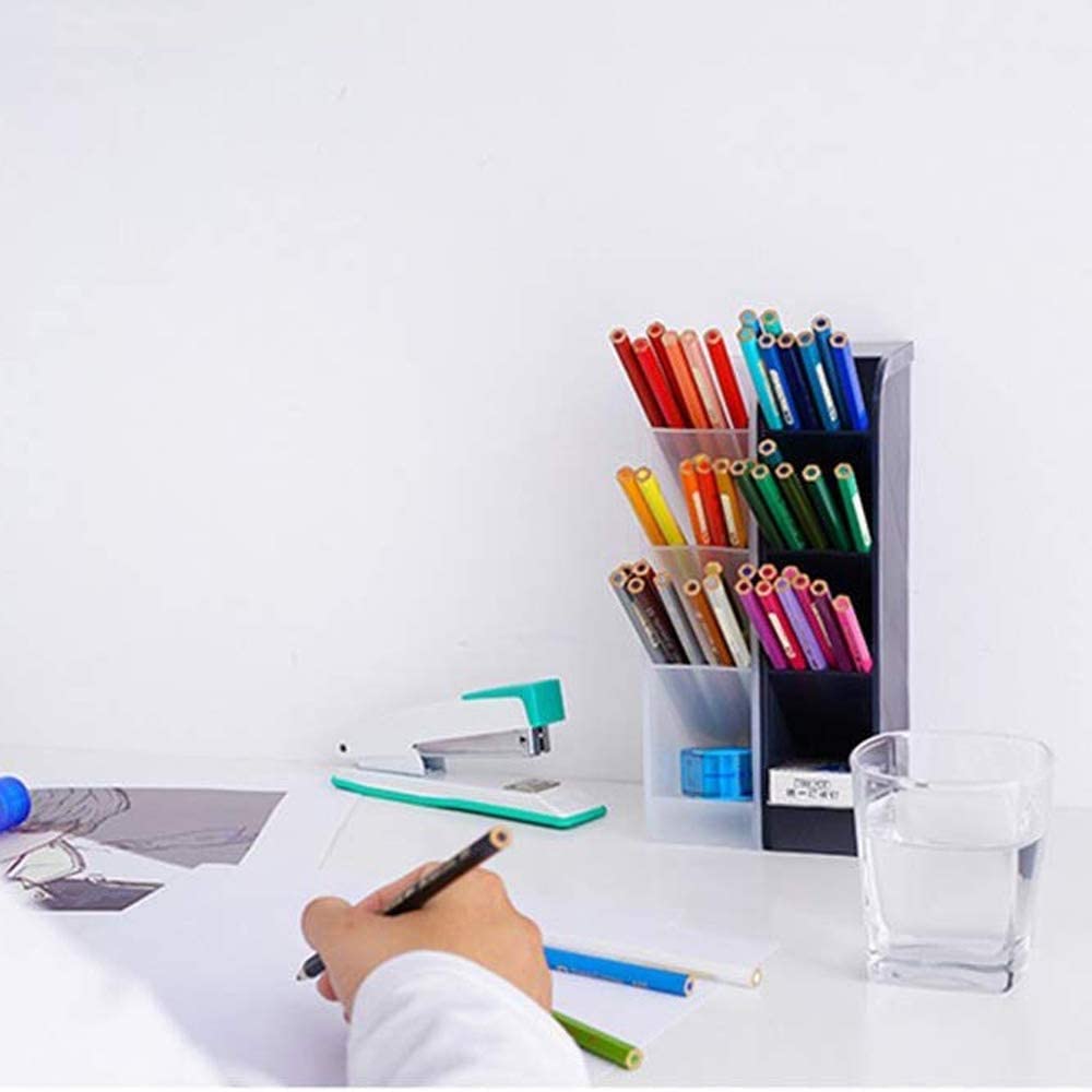 Moderner Schreibtisch-Organizer aus durchsichtigem Acryl, Stift- und Bleistifthalter mit Mehreren Fächern, Schreibwaren-Caddies, unverzichtbar für Büro-/Lehrerbedarf