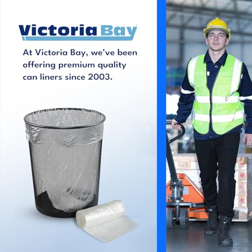 Image of Victoria Bay Clear 10 Gal Trash Liners | 24 inch x 24 inch | 1000 Ct Perf Rolls | Wholesale Value for Offices, Restrooms & Commercial Use - Clean, Reliable & Built for Everyday Business Needs.