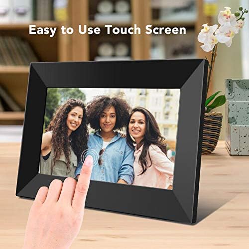 Digital WiFi Picture Frame 8 inch, Send Photos or Videos from Anywhere, 16GB Storage,1280x800 IPS HD Display,Touchscreen for Easy Navigation