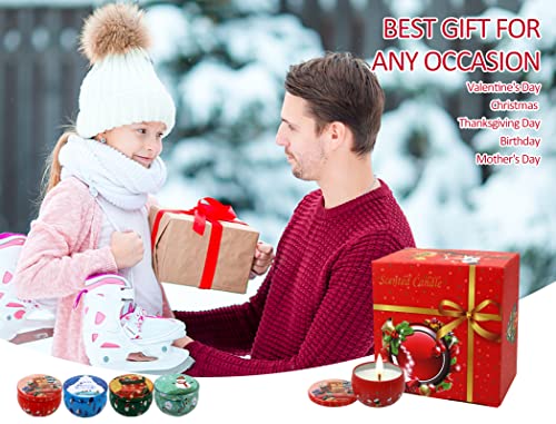TEPENAR Christmas Scented Candles Set for Women | 8 Pack 2.5 Oz Aromatherapy Candles Gift Set for Anxiety and Stress, Natural Soy Wax Portable Candle for Xmas,Birthday,Thanksgiving,Mother's Day - Image 6