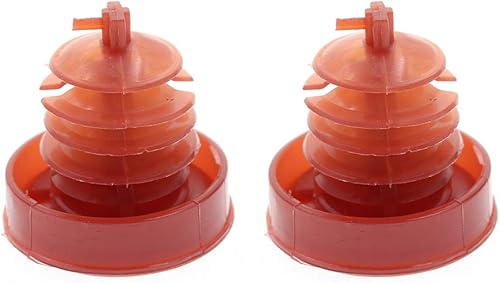 Miniatura 2 de AUTOKAY Bomba de dirección asistida hidráulica, cubierta de tapón de depósito roja para Honda para Acura (paquete de 2)