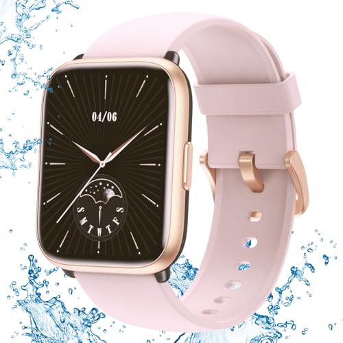 HOAIYO Smart Watches for Women 1.8" Screen with Heart Rate SpO2 Sleep Monitor, 200 Watch Faces