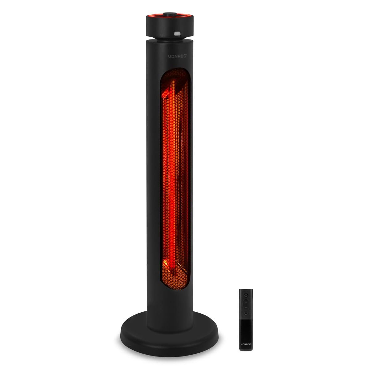 VONROC Riscaldatore da esterno Panarea 2000W oscillante | con infrarossi Golden Carbon , livelli di calore, IP45, telecomando