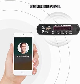 Bluetooth Decoder Card DC 12V+5V MP3 WMA Module Audio Wireless Bluetooth with USB TF Card Slot Decoder Module MP3 Player Support Hands-Free Calls
