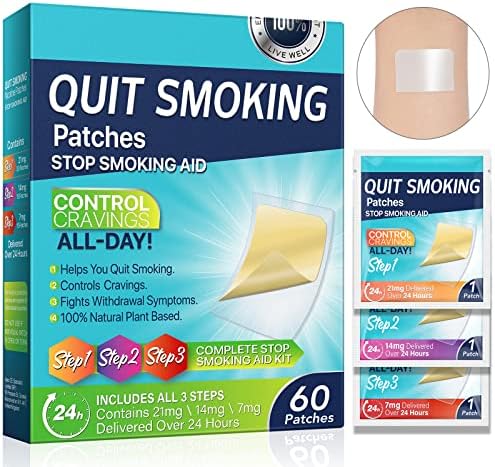 60Pcs Quit Smoking Patches, Step 1 2 3 Stop Smoking Aids Patches,...
