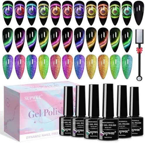 Cat Eye Gel Nail Polish with Magnet 9D Galaxy Cateye Manicure