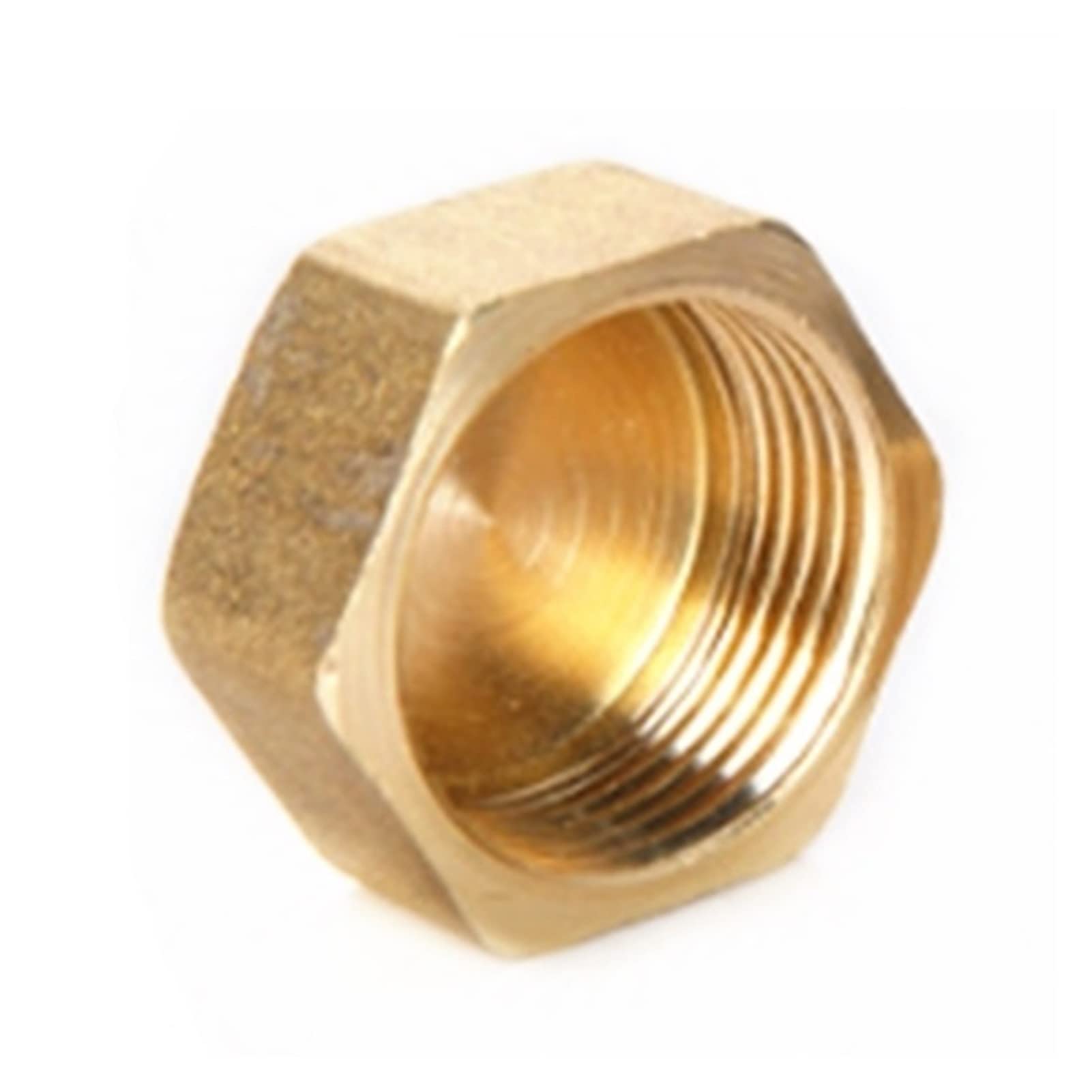 Messing-Verschlusskappe, Sechskant-Messingkappe, 1PC BSP Innengewinde Messing Rohr Hex Kopf Messing End Kappe Stecker Fitting Koppler Stecker Adapter(1Inch)