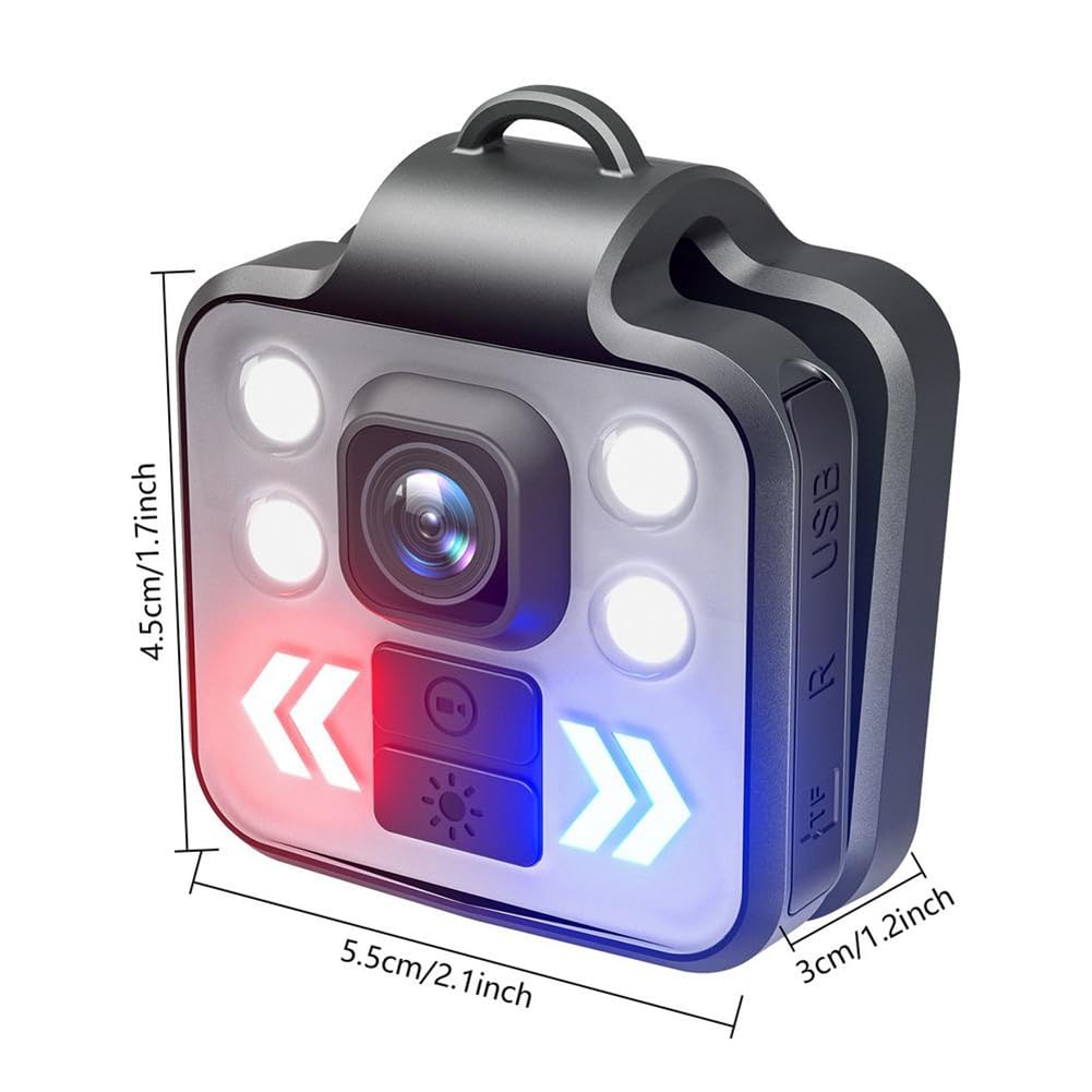 Mini videocamera per il corpo Videoregistratore sportivo per visione notturna Registratore 1080P HD per applicazione della legge all'aperto domestica