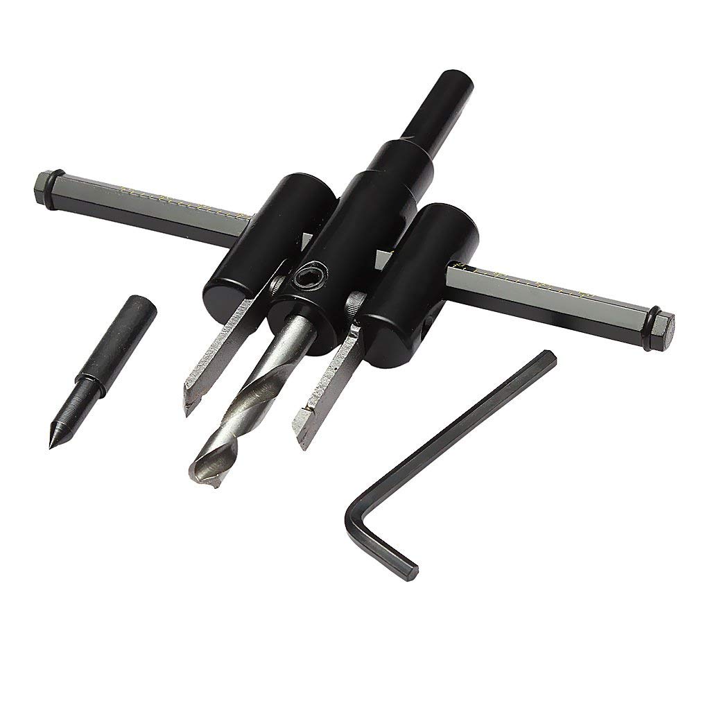 Rangwell NX Adjustable Metal Wood Circle Cutter Kit Hole Saw Drill Bit DIY Tool 30-120mm