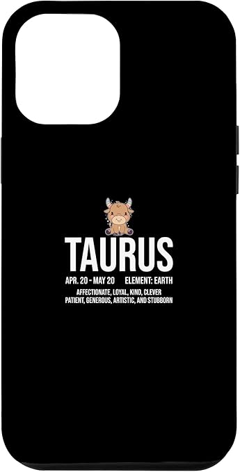 iPhone 12 Pro Max Taurus Zodiac Sign Facts Funny Bull Horoscope Astrology Case