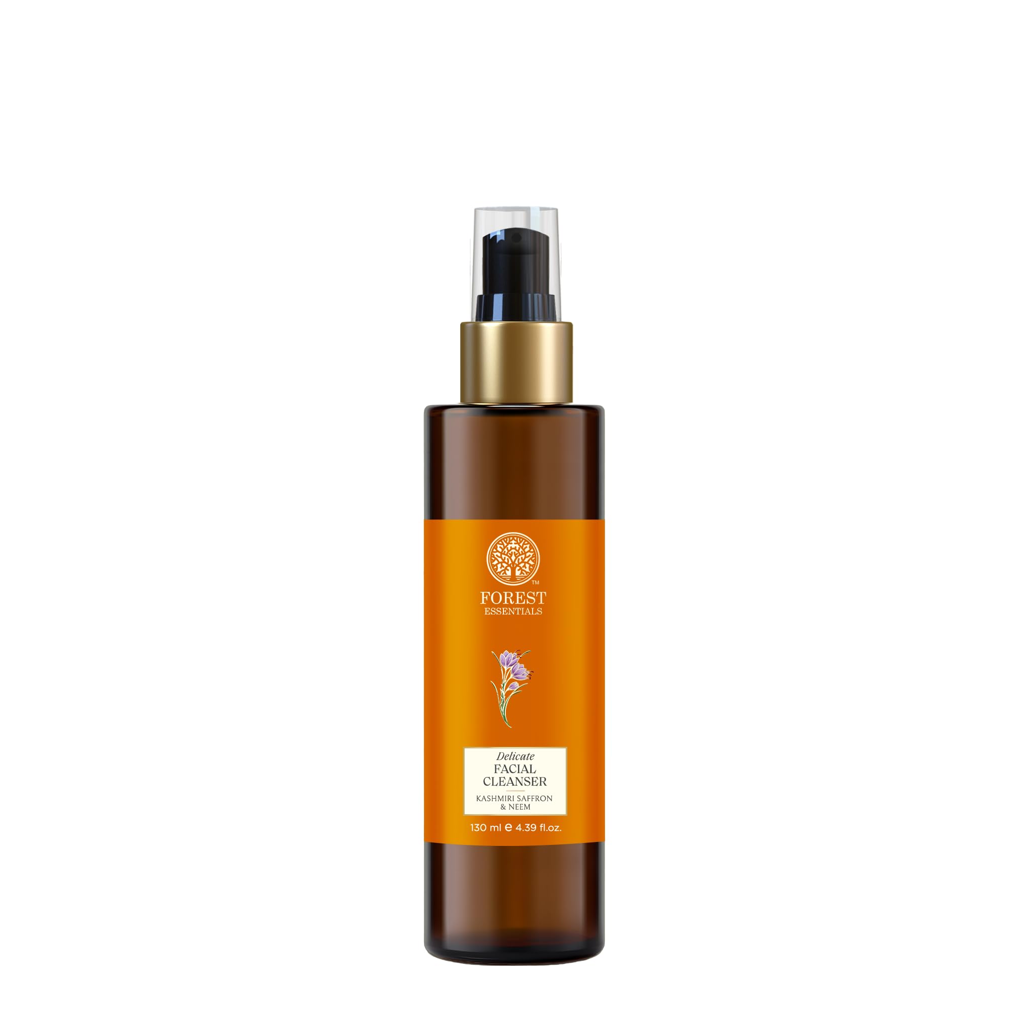 Forest Essentials Delicate Facial Cleanser Kashmiri Saffron & Neem | Ayurvedic Face Wash For Oily Skin | Sulphate Free, Anti Acne Face Cleanser, Controls Oil | Natural Gel Based Face Wash For Sensitive Skin | For Women & Men | 130 ml-image-35
