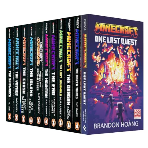 An Official Minecraft Novels 11 Books Collection Set (Minecraft One Last Quest, The Shipwreck, Voyage, Crash, Island, Rise Of The Arch Illager, Mounta