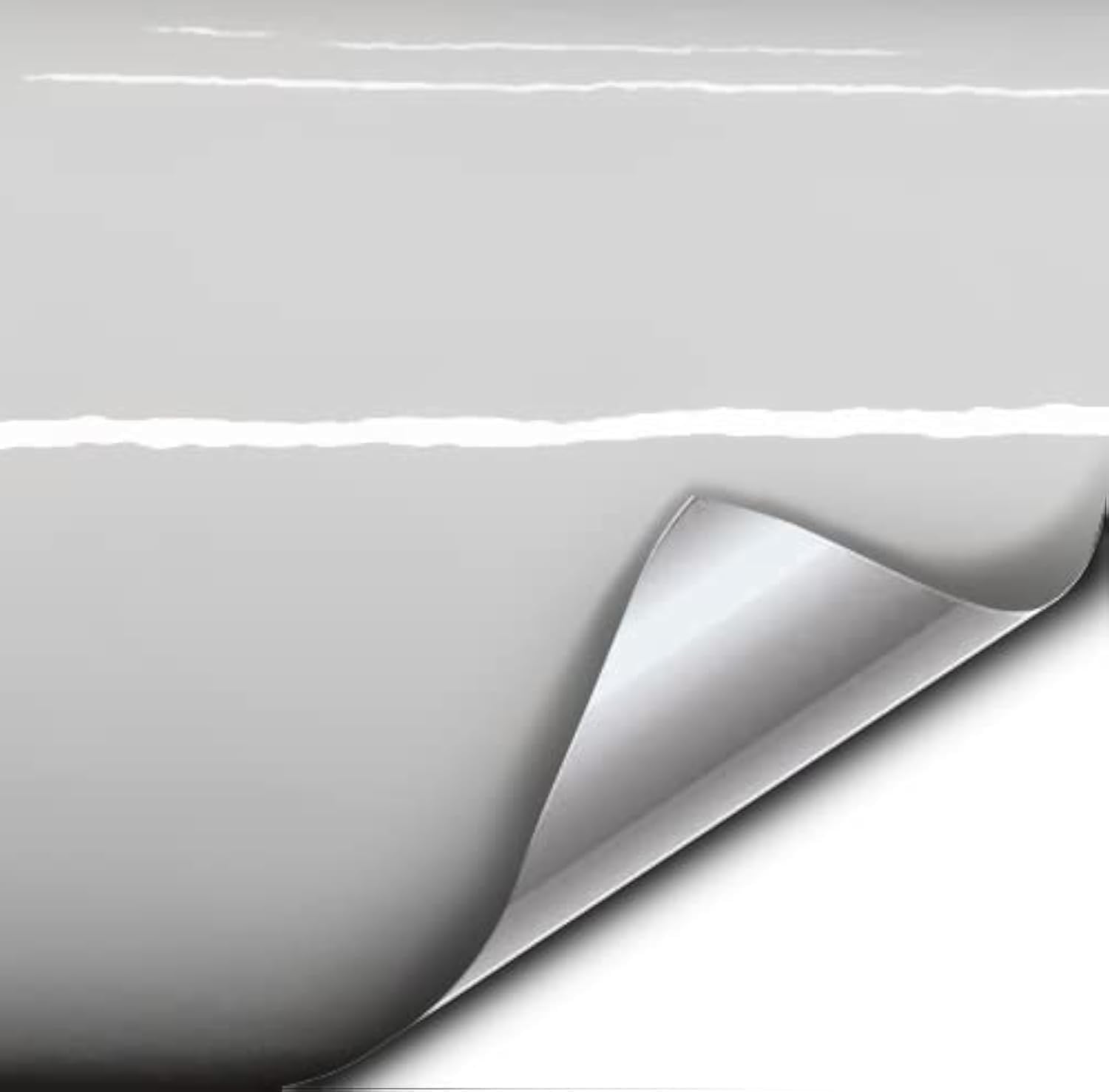 WALLMATE Vinyl Car Wrap Sheet Roll Film Sticker Decal Waterproof Car Styling Wrap Auto Vehicle Accessories (24" x 80 Inches, Grey Glossy)