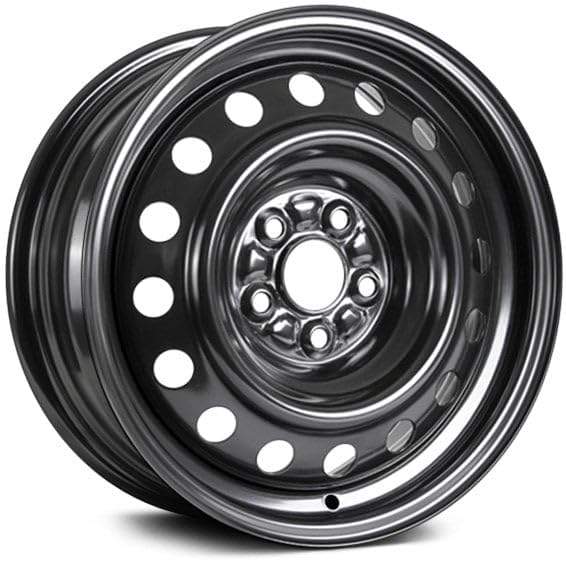15x6 inch Custom Wheel - Black Standard Steel Rim ST Bolt- Pattern 5x100 mm Offset 40 mm
