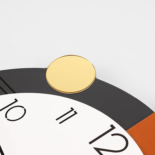 Miniatura 14 de FLEBLE Relojes de pared grandes modernos para decoración de sala de estar, decoración silenciosa de madera, reloj de pared, péndulo, funciona