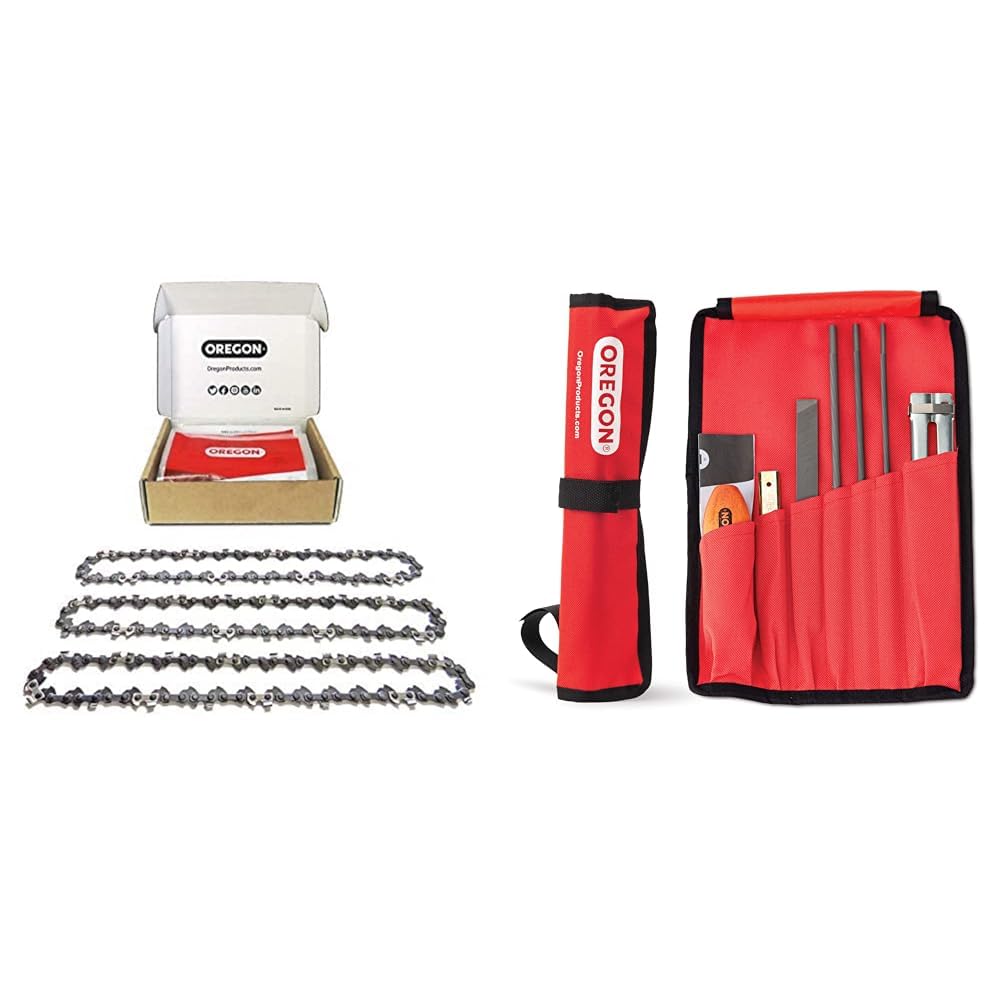 Oregon 91P033X3 Confezione da 3 Catene per Motosega Telescopica 3/8" LP da 33 Maglie di Trasmissione, 1.3mm, per Barre da 20 cm, Compatibili con Bosch, Black & Decker, Ryobi ed altre marche