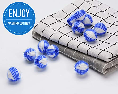 JUSTDOLIFE 12 peças Bola secadora Remoção de cabelo Reutilizável Magic Laundry Ball Lavar Bola