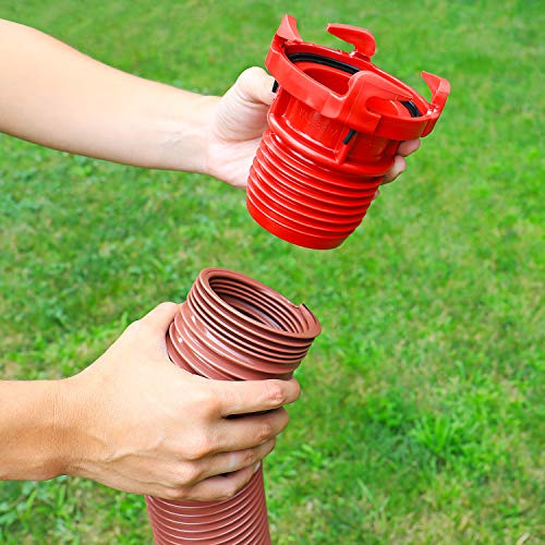 Valterra F02-3101 Rv Drain Hose Connection Ez Coupler Valve Adapter , Red #TOP4