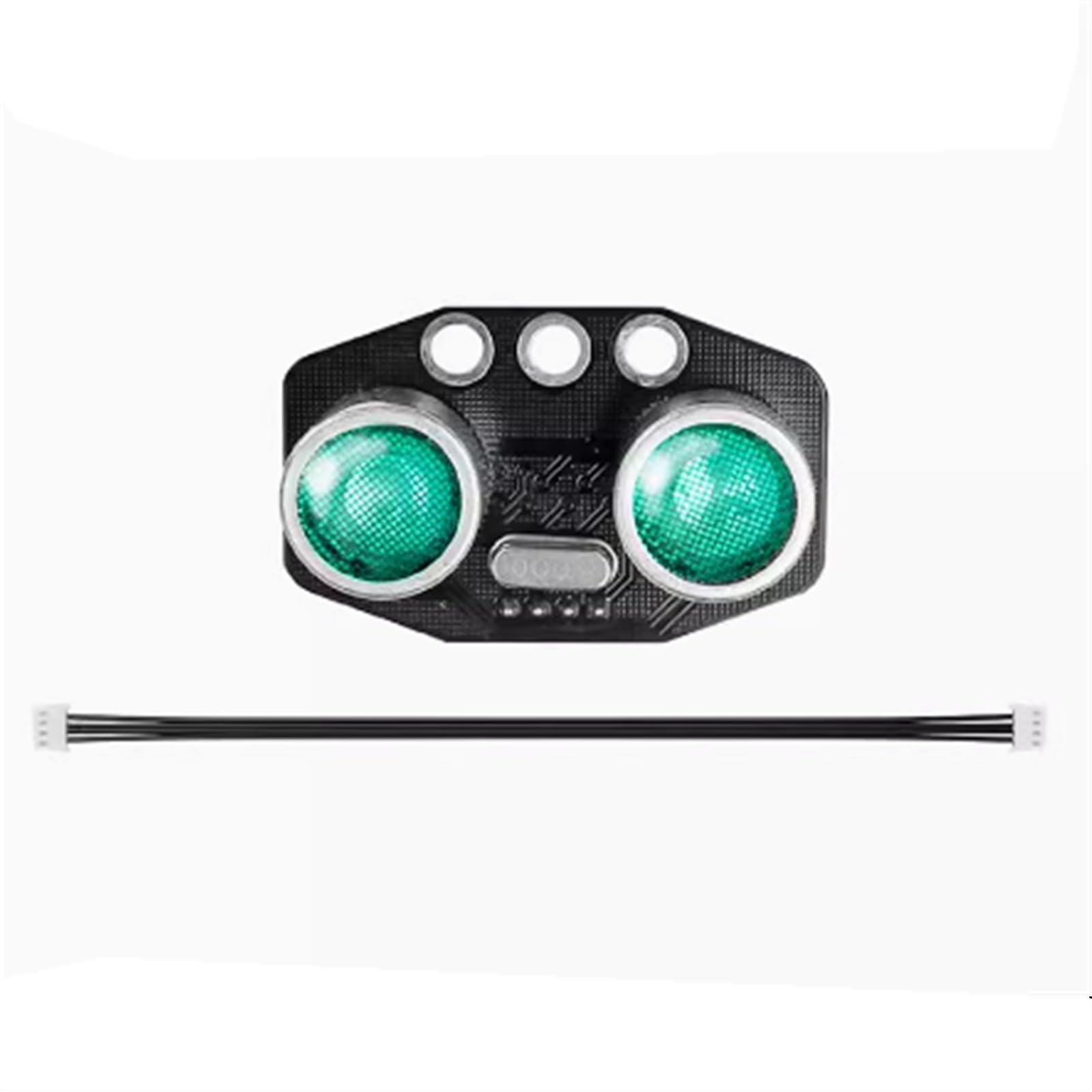 INLIMA Kit de Chasis de Metal Kit Chasis sobre orugas Suspensión Totalmente metálica Fuerte Robot Tanque Amortiguador Chasis de Coche (Color : Luminous ultrasonic Module+4PIN Line)