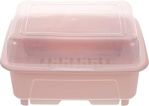Luxshiny Escurridor de platos de cocina, escurridor de platos y tabla de drenaje con tapa y tapa para botellas, plato de cocina, bandeja para